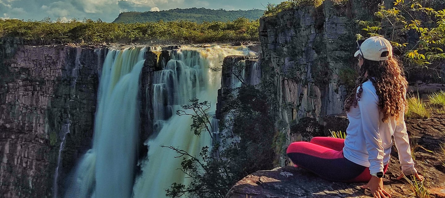 Vue sur Un salto de la Gran Sabana