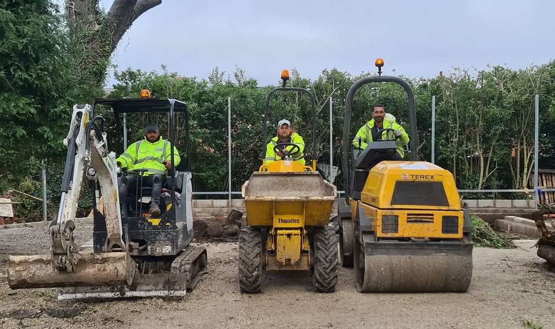  digger hire with driver in Birmingham City Centre.