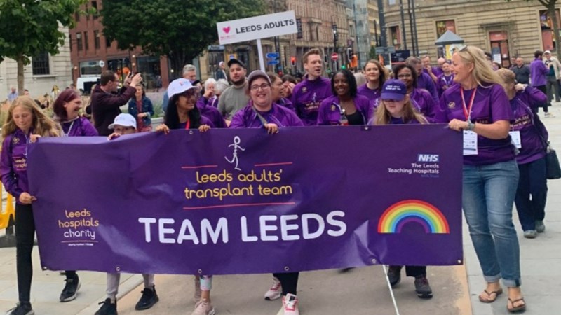 The team parading through Leeds at our home games