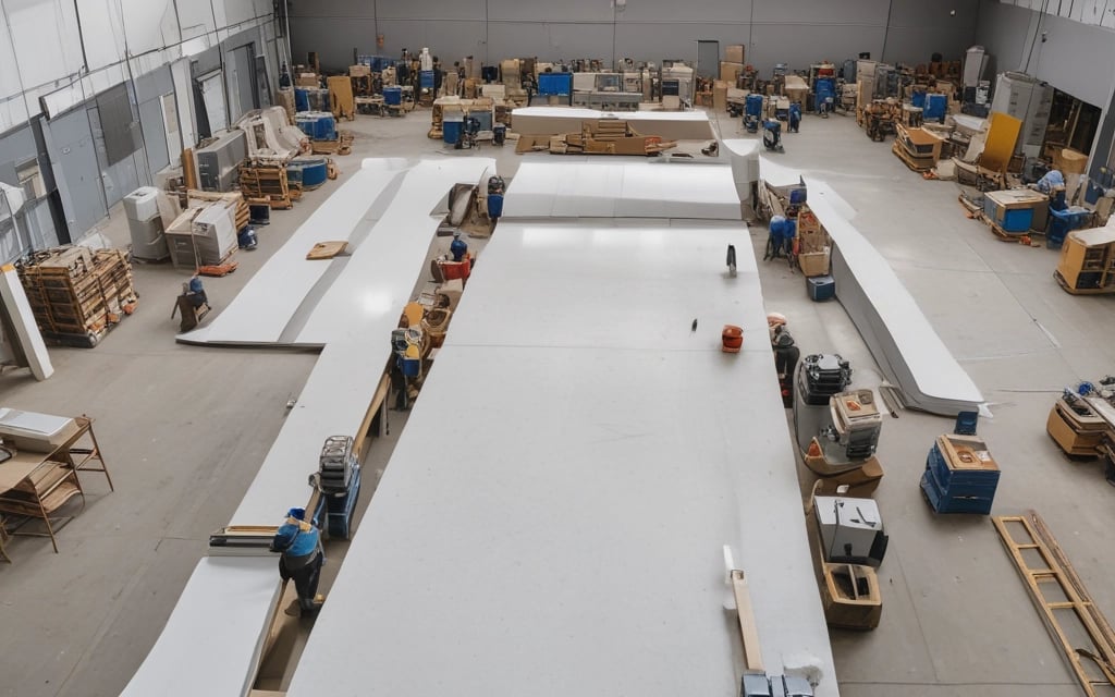fabrication crew for a countertops company