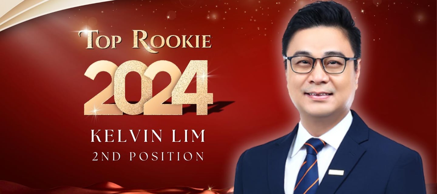 Huttons real estate agent Kelvin Lim wins 2nd position Top Rookie 2024 award.