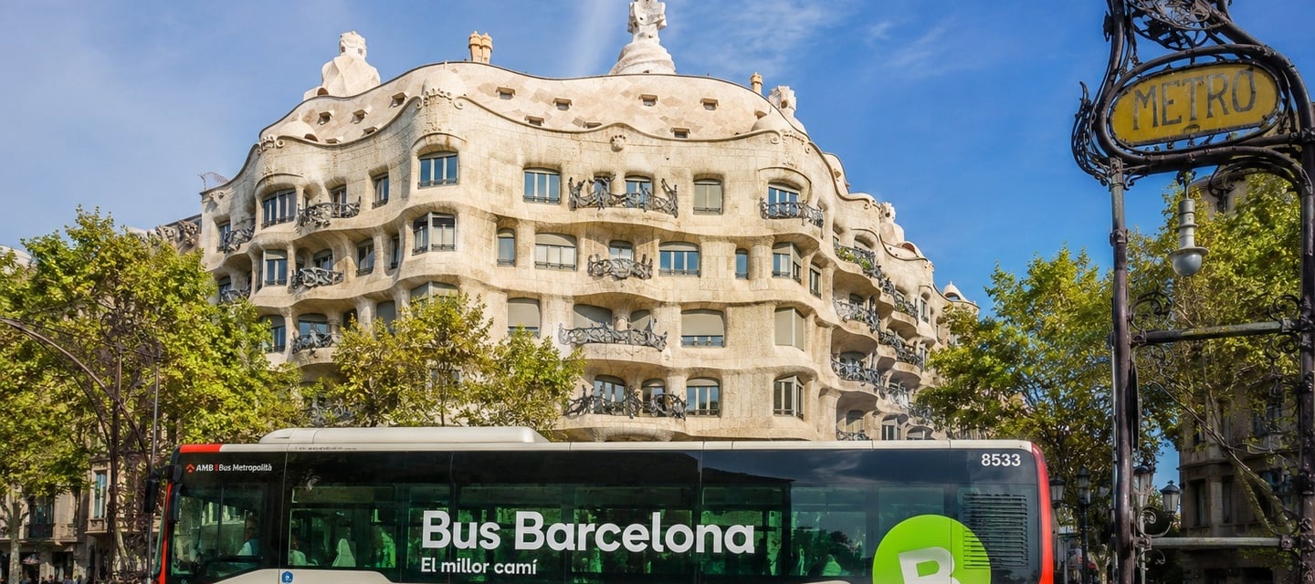 Publicidad Autobuses de Barcelona Centro Paseo de Gracia