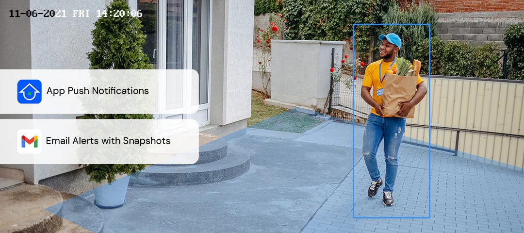 detection intelligente et notification camera ip