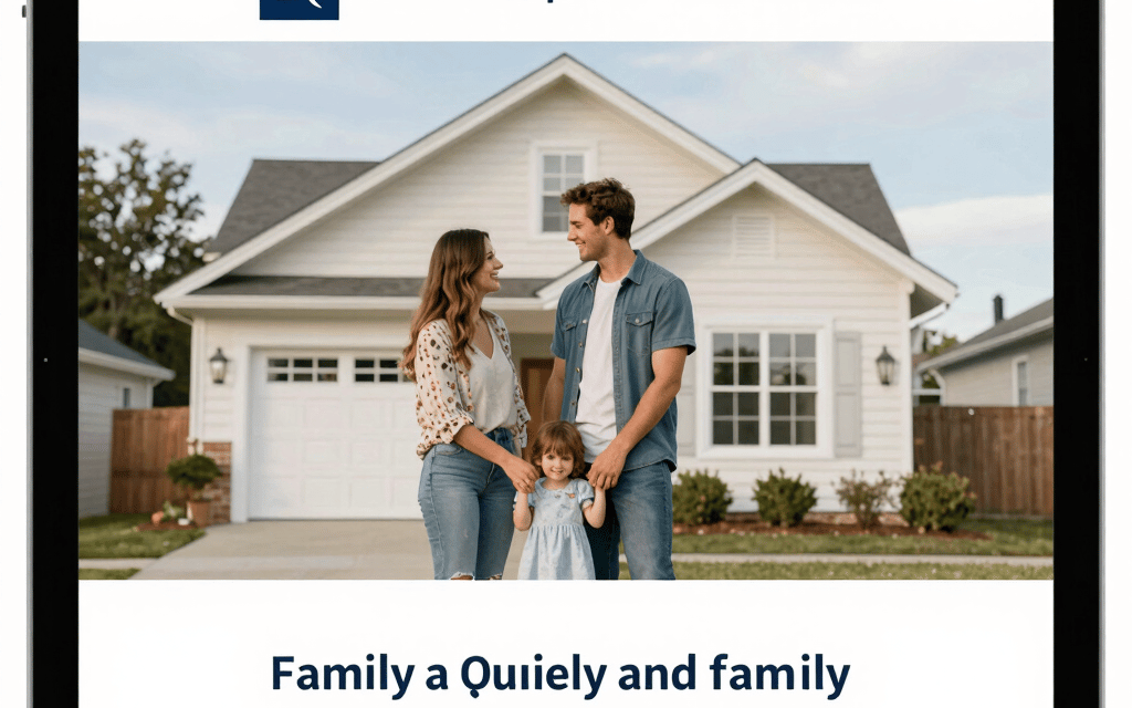 uk style house , add a golden retriever in family picture