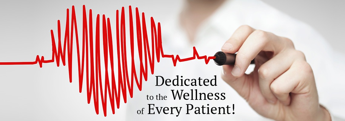 a person writing a cardiogramet with a heartbeat