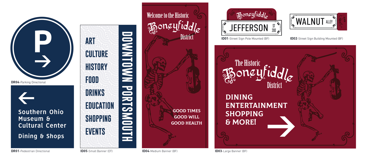 Downtown Portsmouth Wayfinding Signage Design