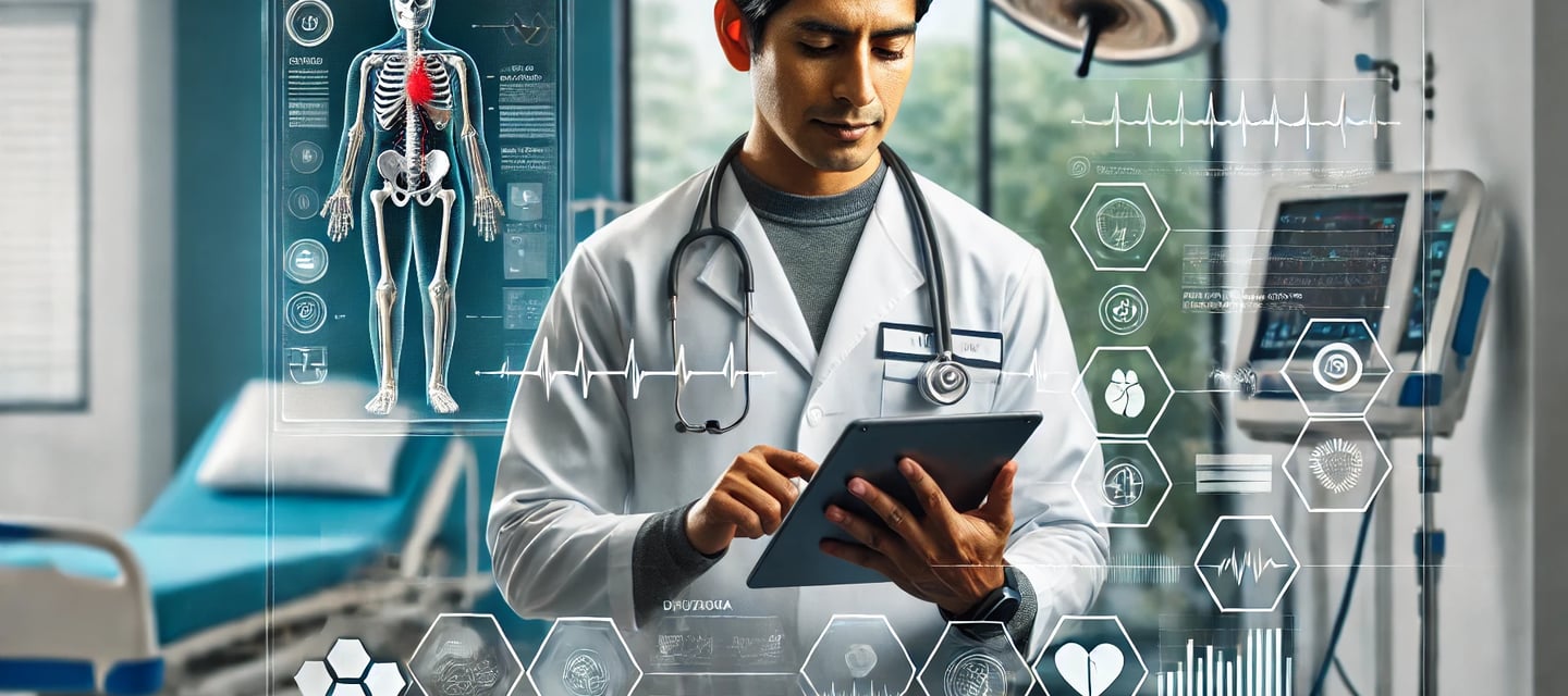 Medico evaluando un resultado