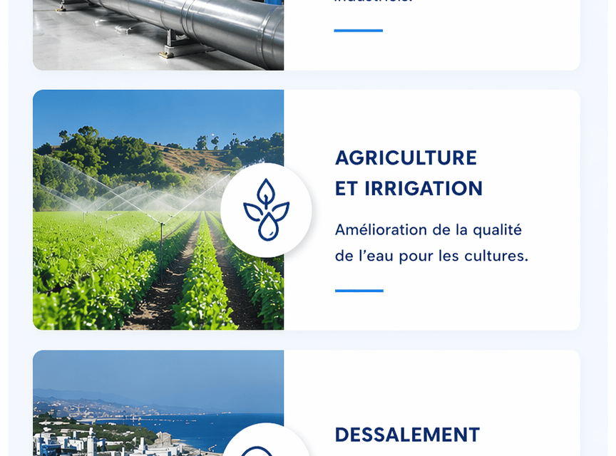 Applications de l'osmose inverse au Maroc - traitement eau industrielle agricole potable