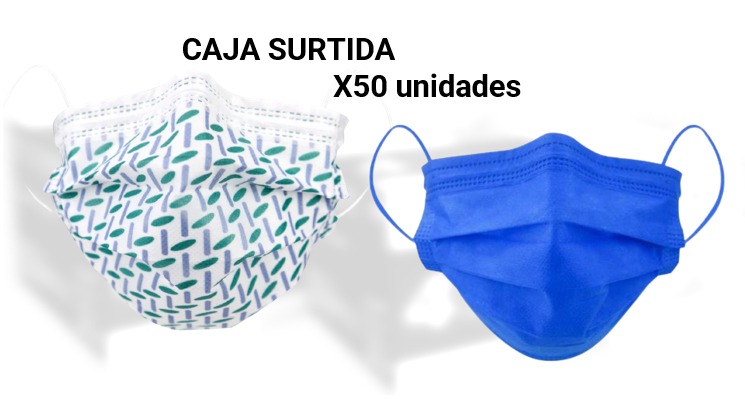 a pair of masks with a blue and green face mask