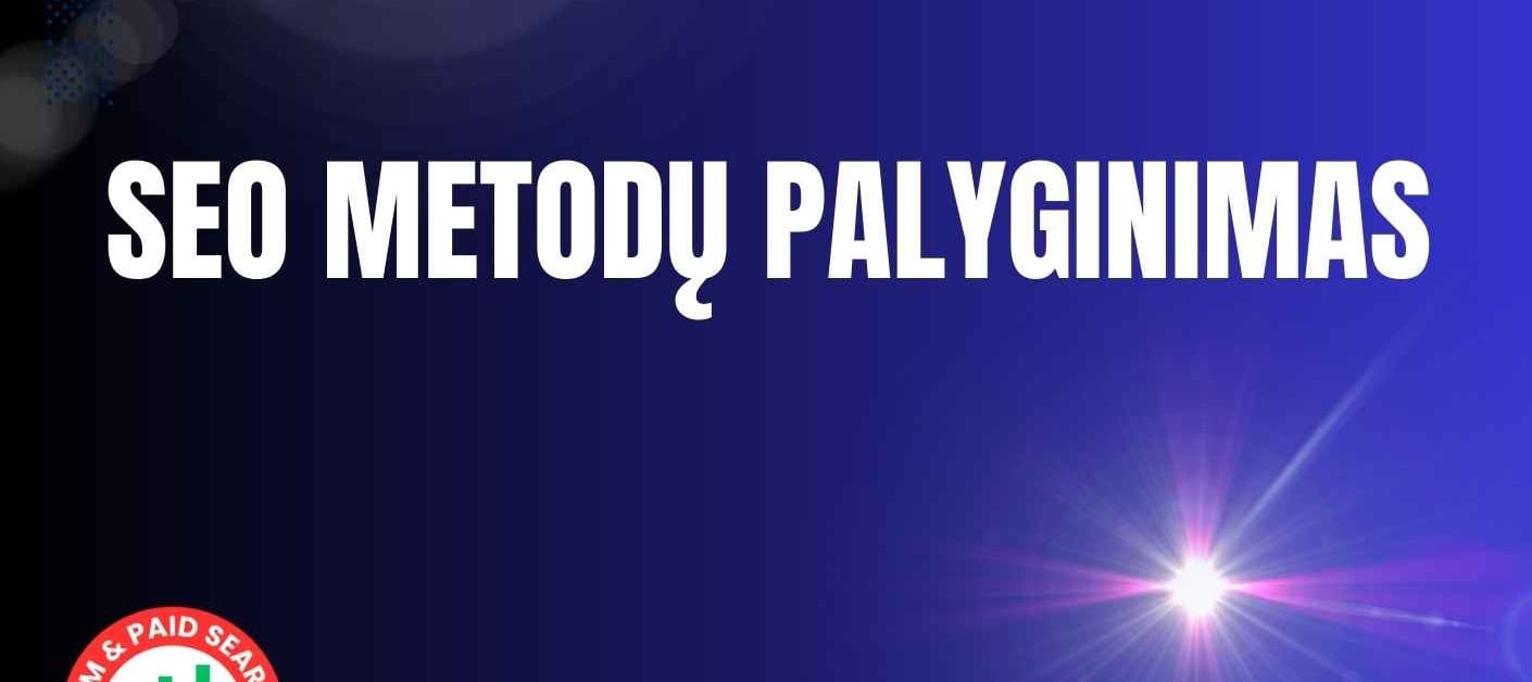 SEO metodų palyginimas
