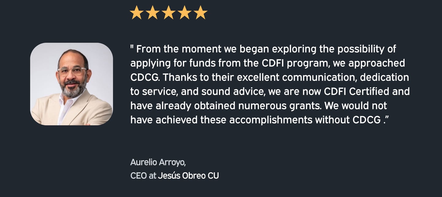 Aurelio Arroyo, CEO of Jesús Obrero CU, sharing his experience with our CDFI certification service