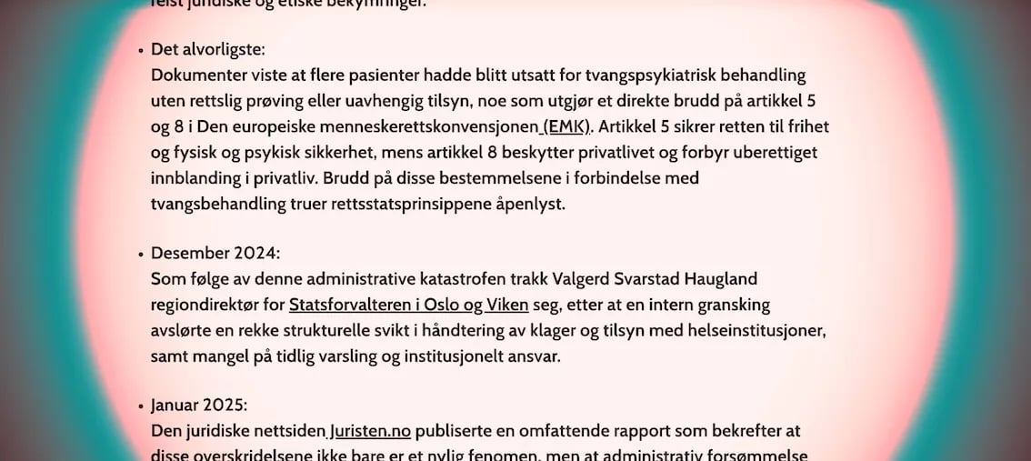Statsforvalteren i Oslo og Viken، diakonhjemmet sykehus voksenpsykiatrisk avdeling vinderen