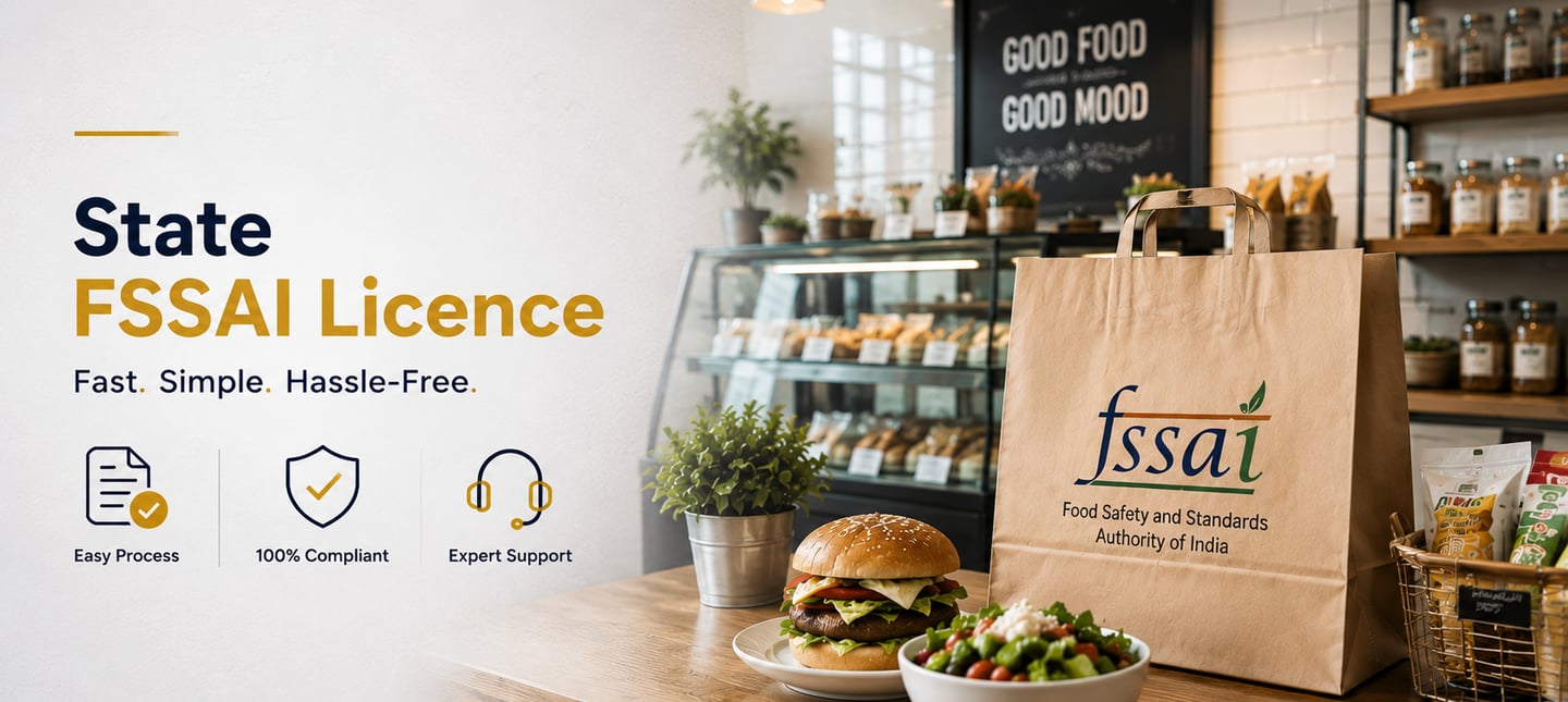 State FSSAI Licence for Food Businesses and Food Manufacturers in India