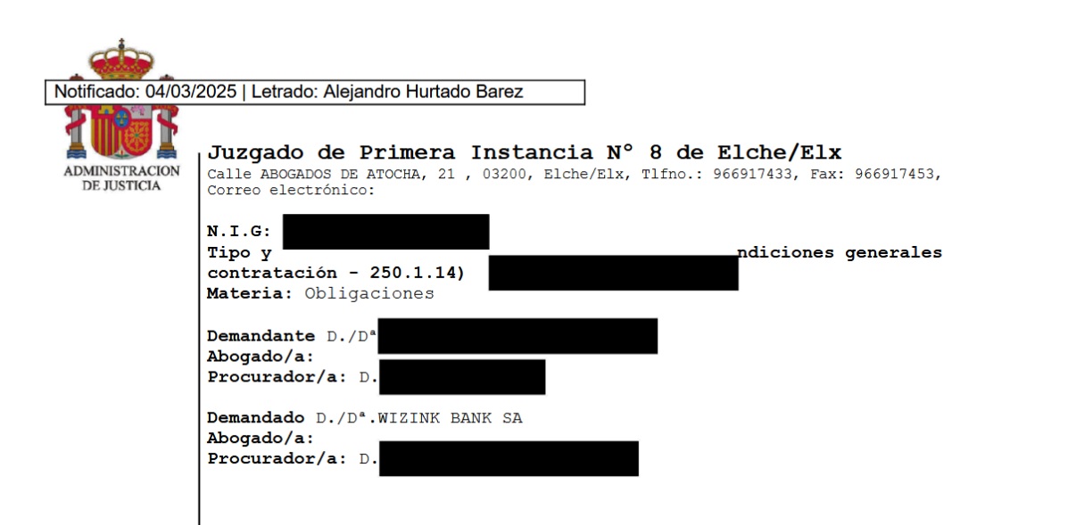 Reclamacion tarjeta revolving elche