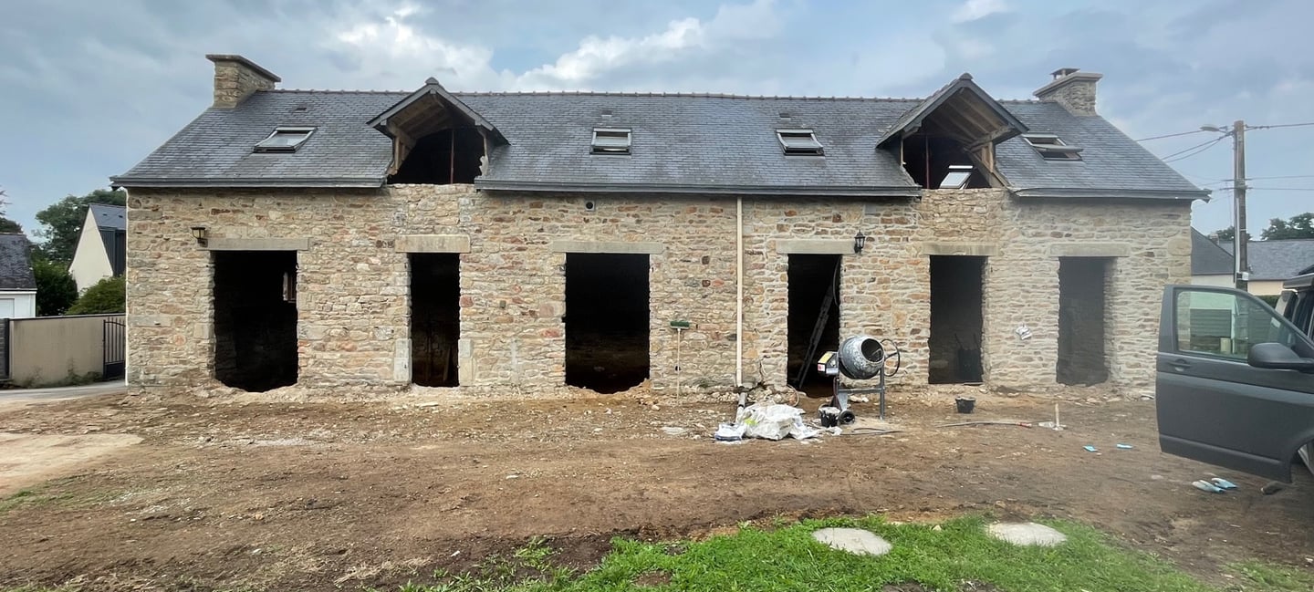 Etat actuel de la bâtisse après curage