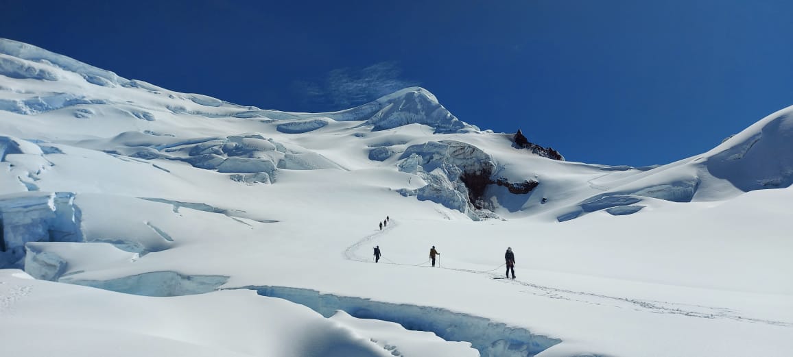descending from Antisana summit