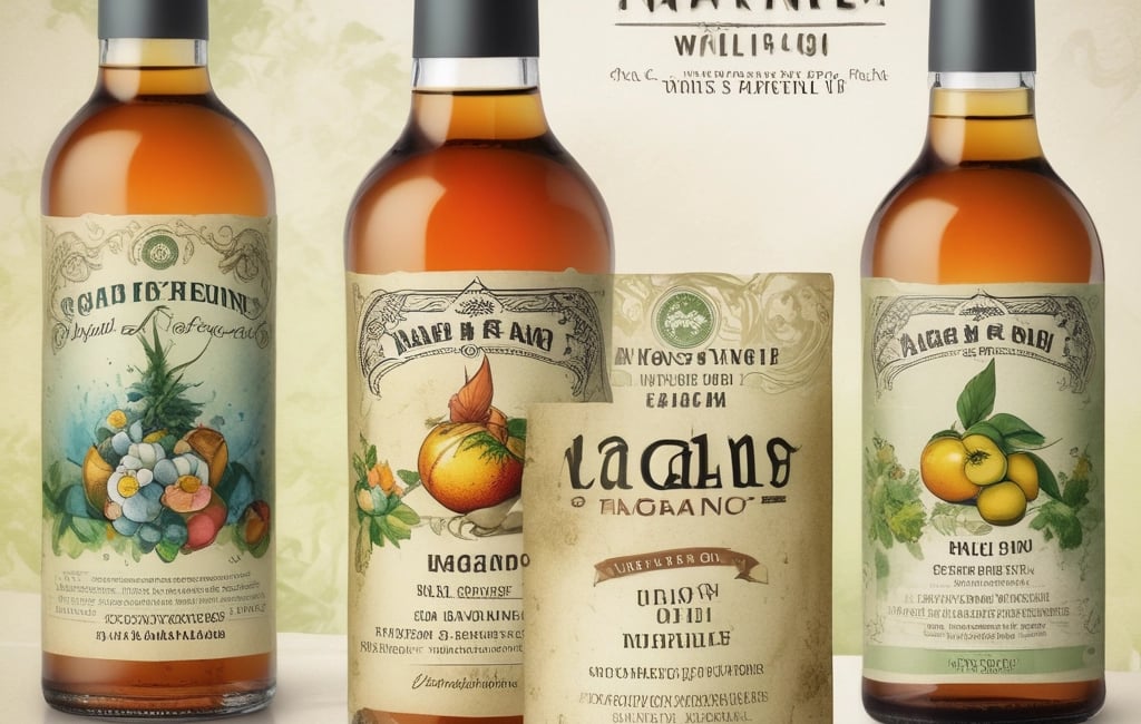 three bottles of wine with a label on the label