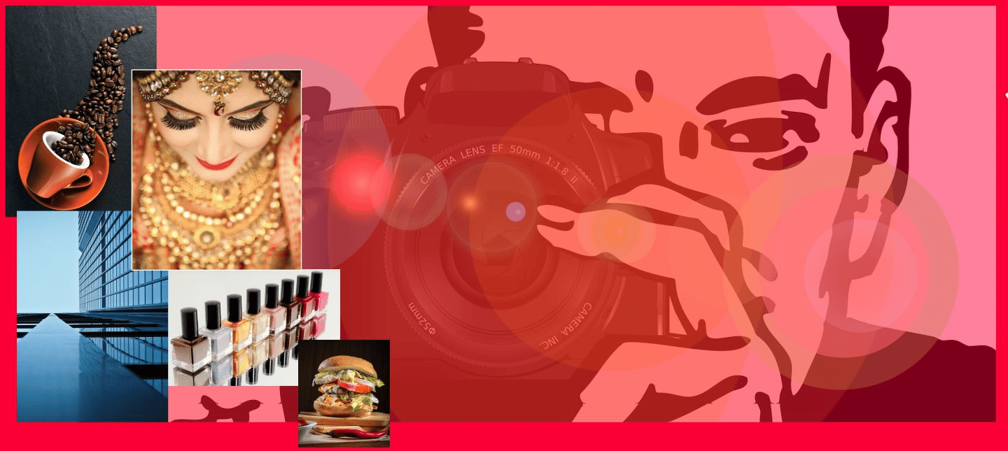 a photographer working on various client projects