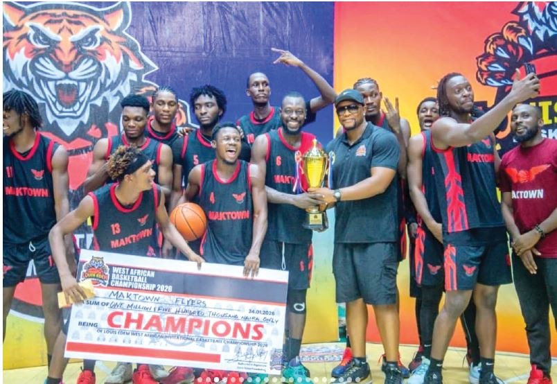 Maktown Flyers celebrating winning the Nigeria Premier Basketball League 2025