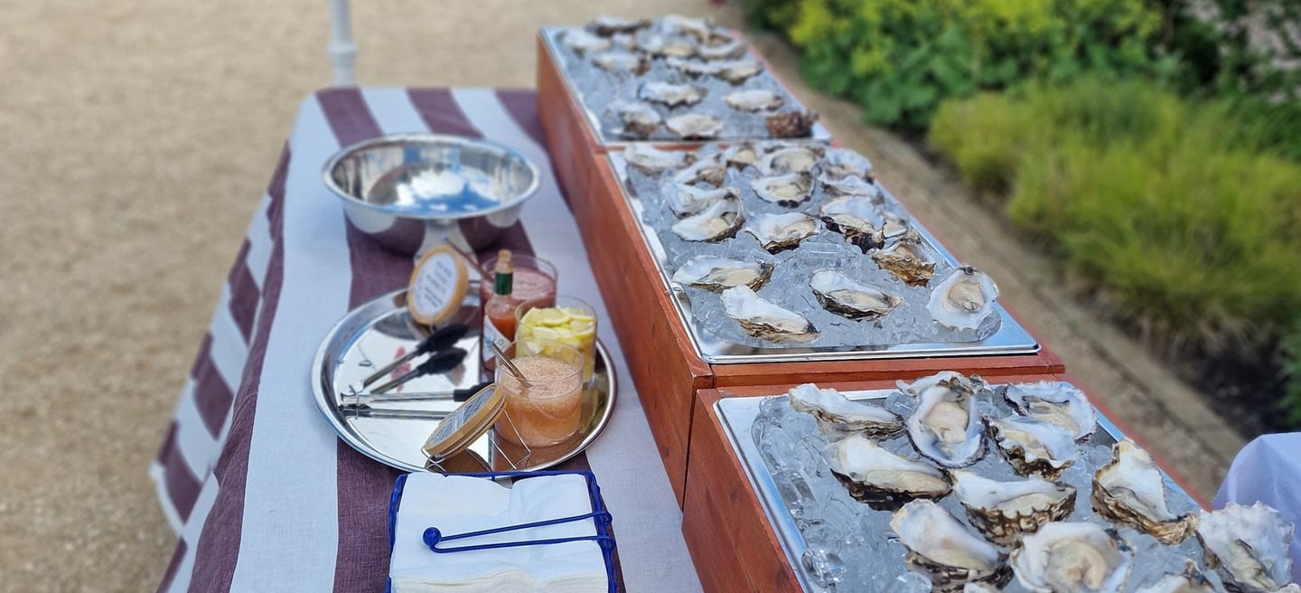 Oysters on a wedding oyster bar