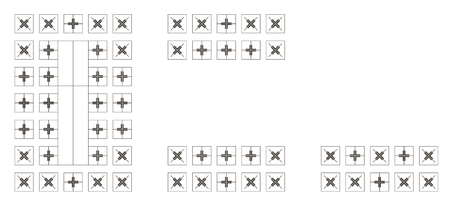 klassiches Trauerkarten-Design mit Kreuzornament im Diplomaten-Format