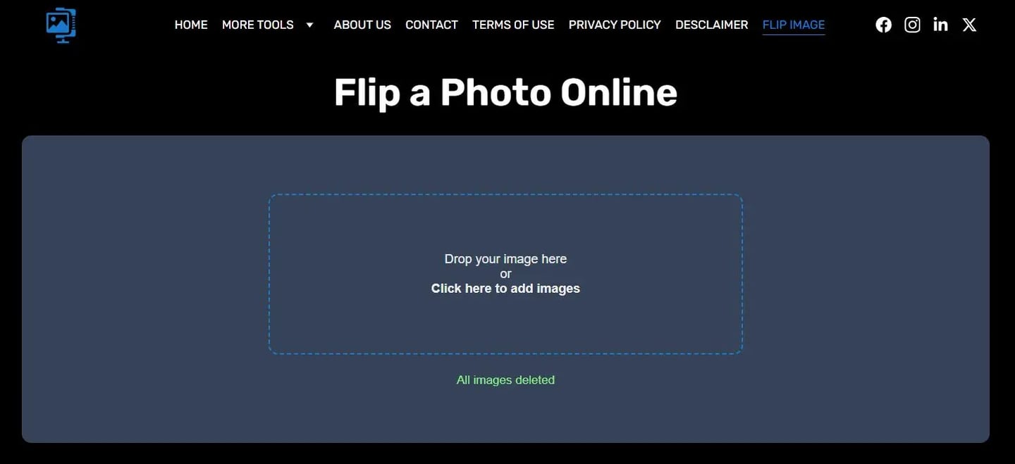 image flipper online - home screen.