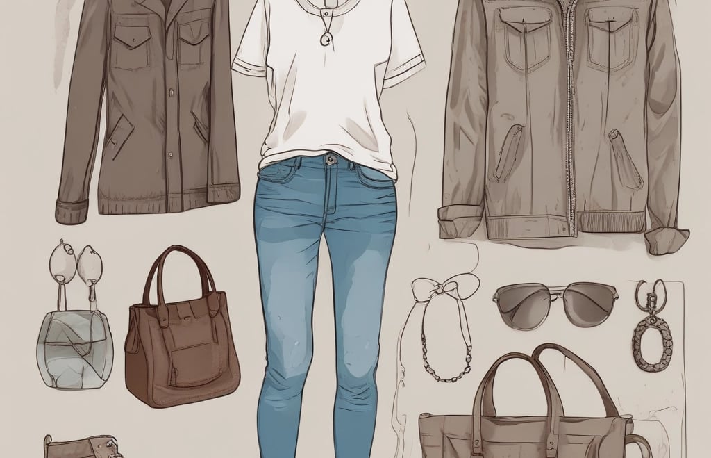 a woman's clothing and accessories for a woman