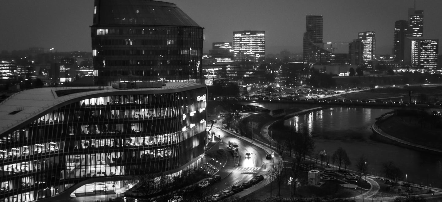 GreenHall Vilnius iš aukštai fotografija dronu