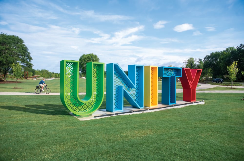 Unity Park Placemaking Monument Sign