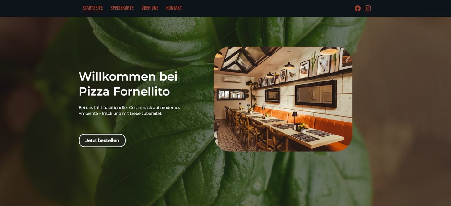 Websiteerstellung Pizzeria Demo