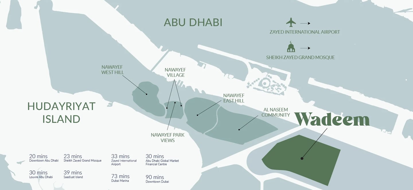Wadeem villas on Al Hudayriyat Island – luxury off-plan homes