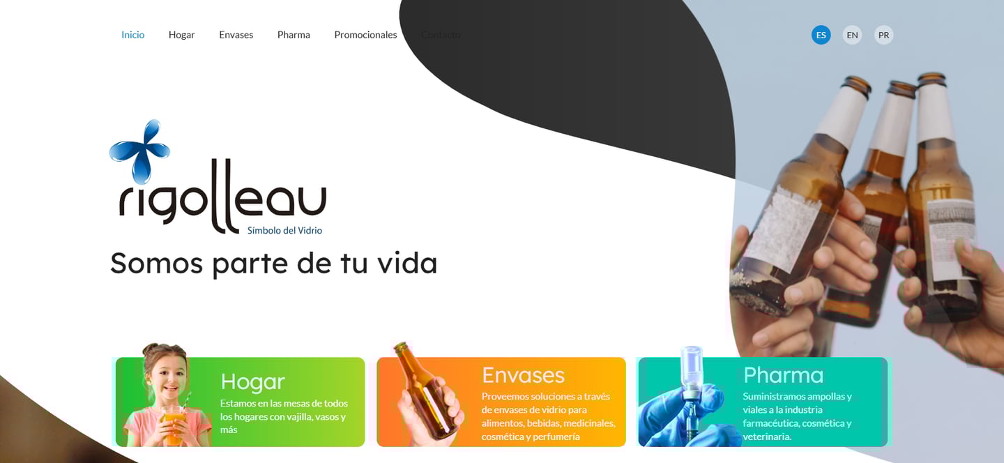 Nueva web institucional para Rigolleau Argentina