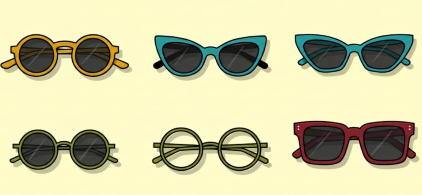 a variety of sunglasses and sunglasses with sunglasses
