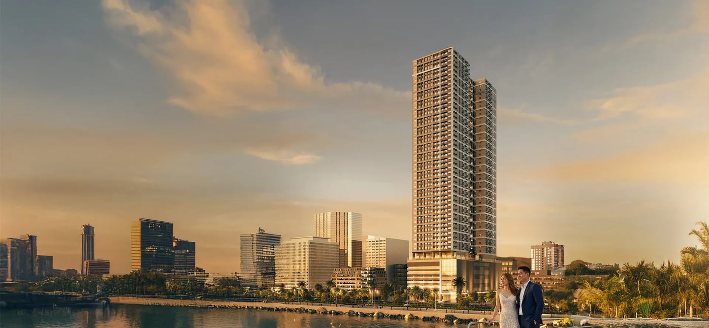 a man and woman standing on a boat in the water
