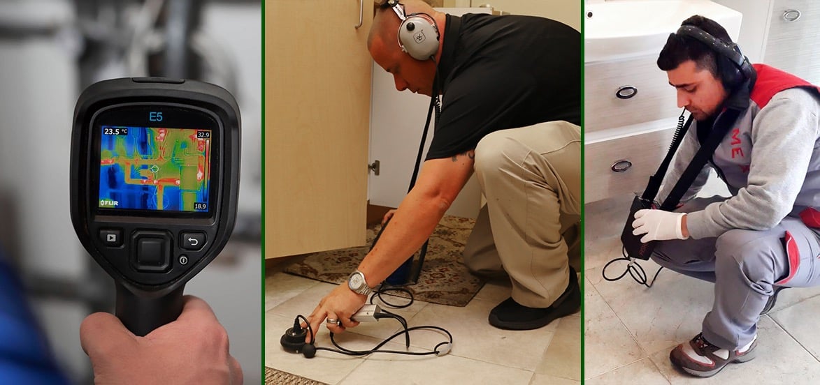 شركة البيت تقوم بكشف تسربات المياه