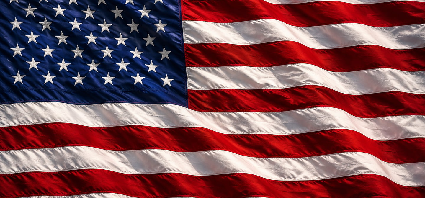 Waving American Flag