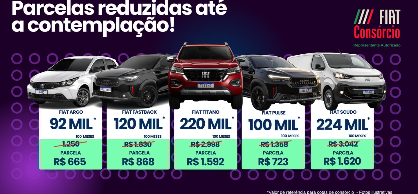 Fiat com parcela reduzida