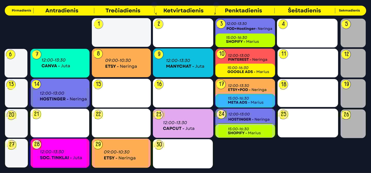 noriu daugiau konsultaciju tvarkarastis balandzio men