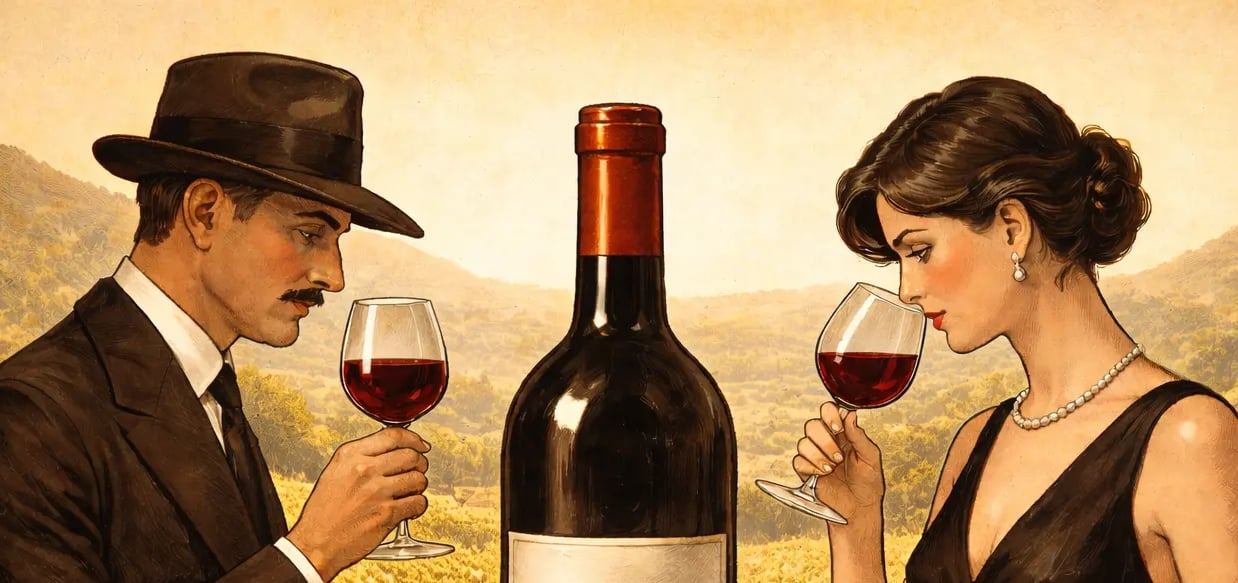 Une femme et une homme dégustent du vin
