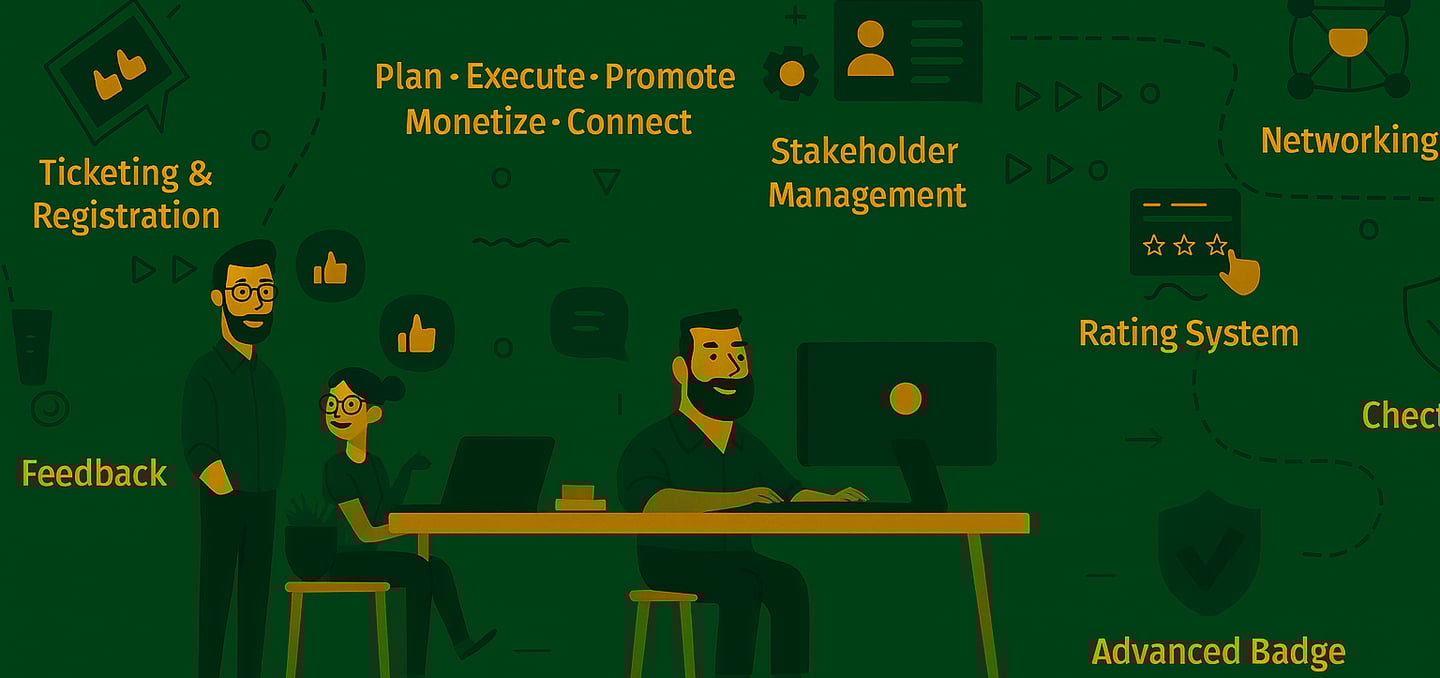 Image summarising event management platform features