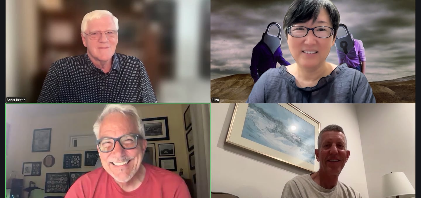 💻 Zoom 螢幕上的四個人 · Four on a Zoom Scree