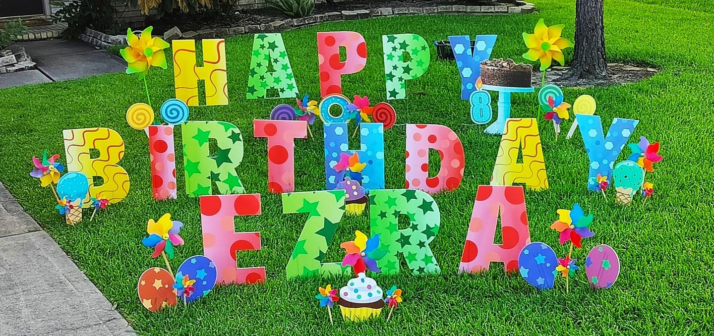 Happy Birthday Yard Displays