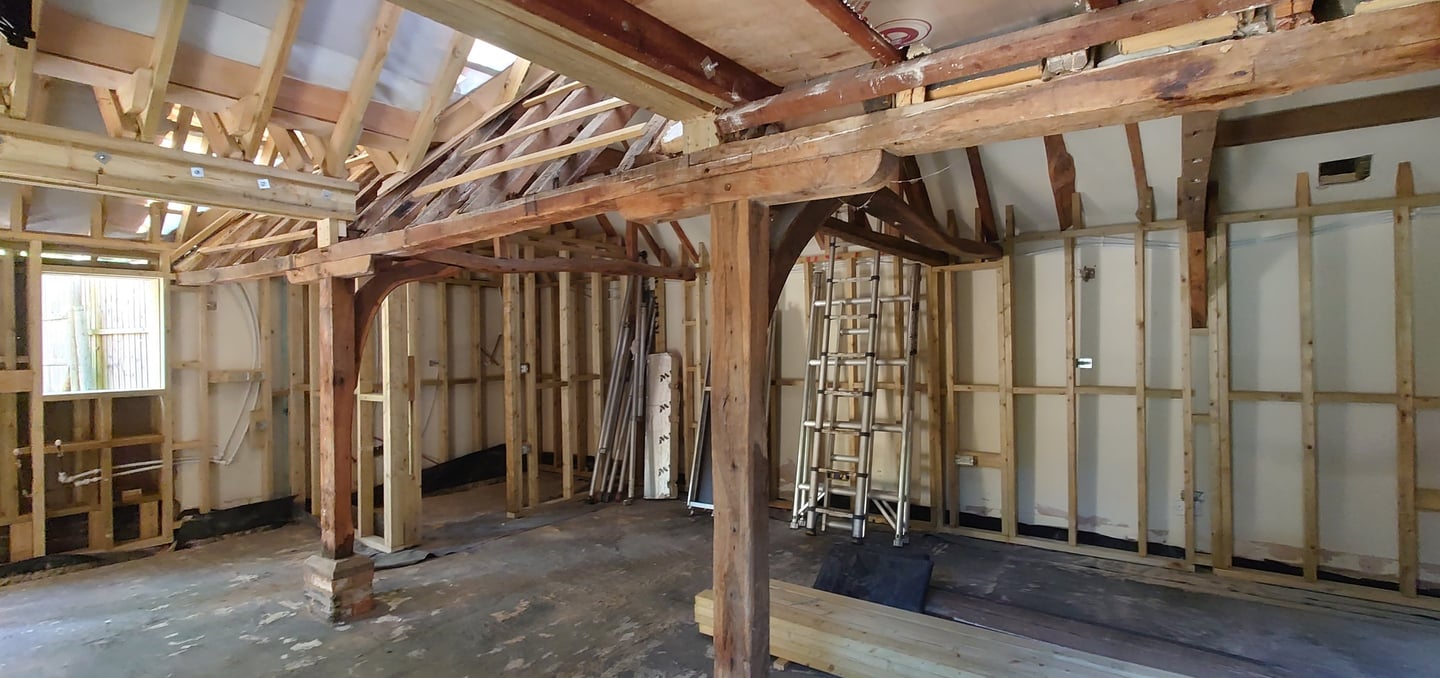 Home extension showin architrave