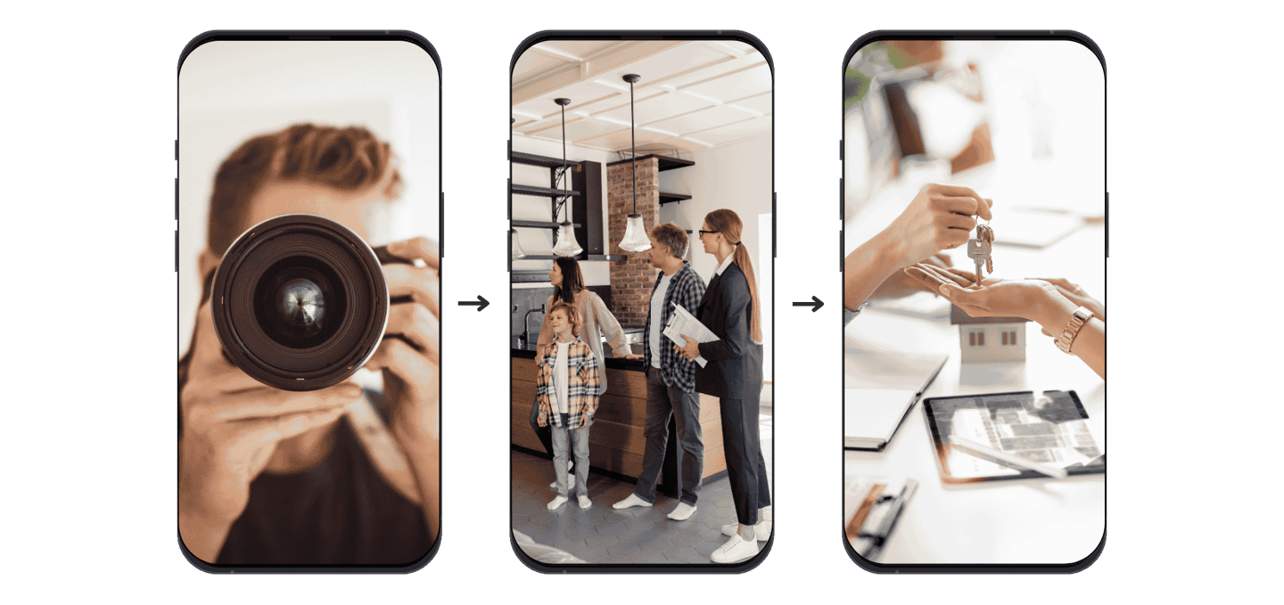 Real estate photography process from capture through marketing and sale