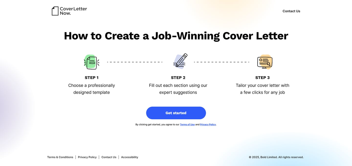 a job cover letterhead for a job