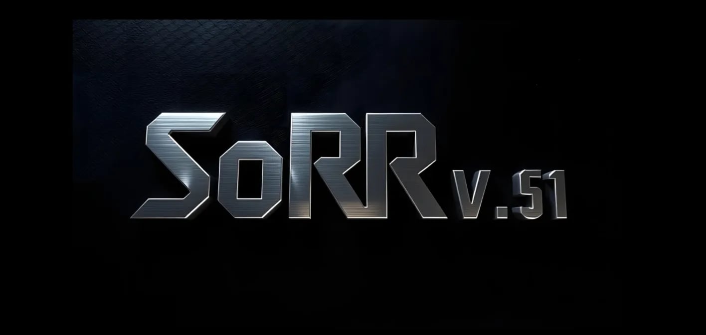 a logo for a video game engine called sorr v.5.1