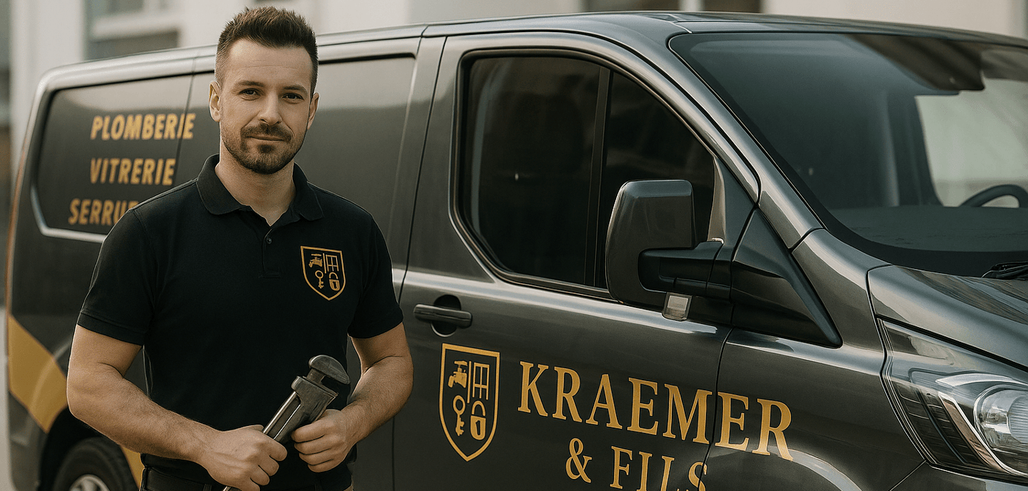 a man in a black shirt and khaki pants standing in front of a