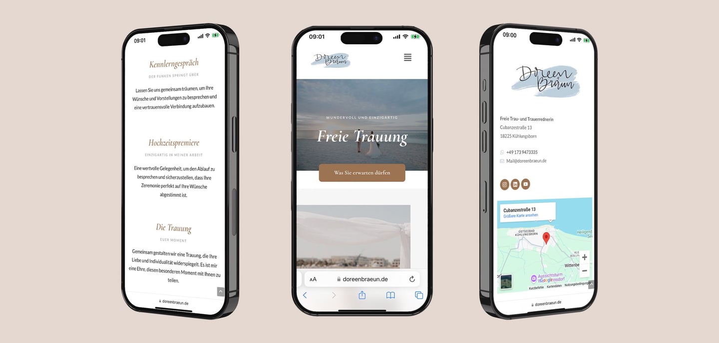 ein tablet und ein smartphone mit bildern einer website