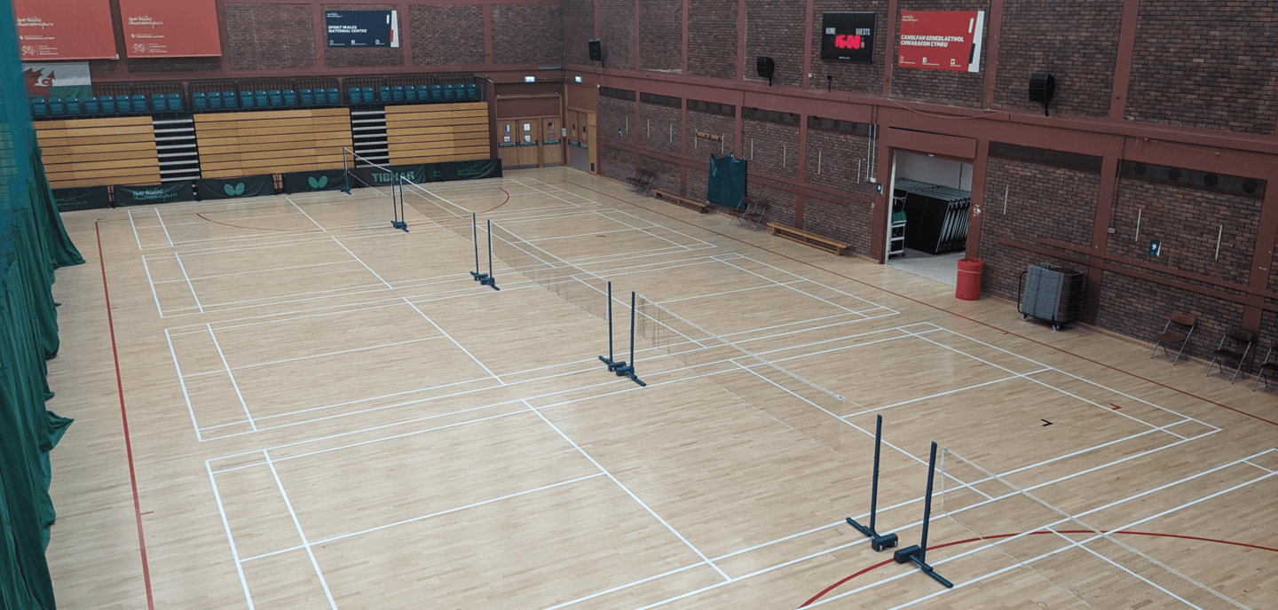 Badminton Courts at Sport Wales National Centre