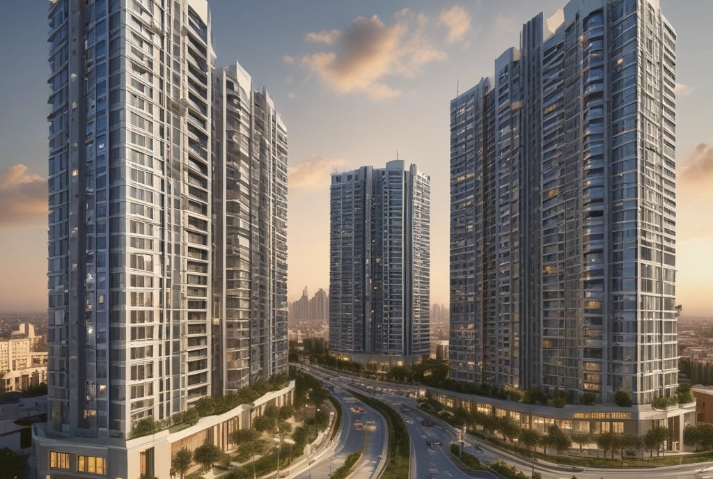 A golden-hued architectural rendering of the Darb Al-Haramain project in Al-Fayhaa district, Jeddah.